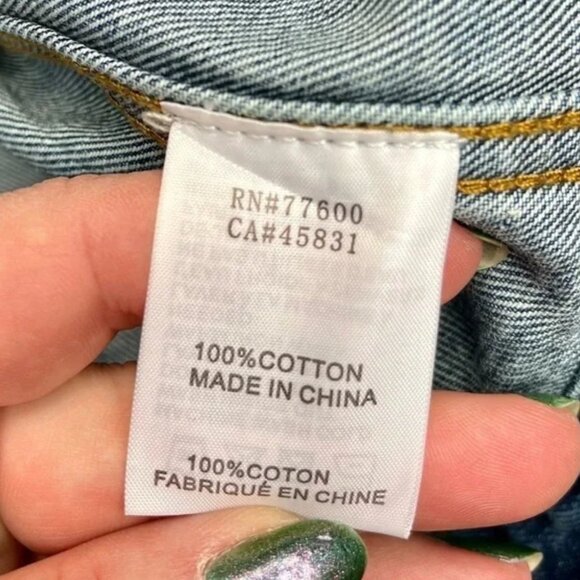 FP x Sandrine Rose L’Artiste Distressed Denim Jean Jacket, Medium - Picture 10 of 11